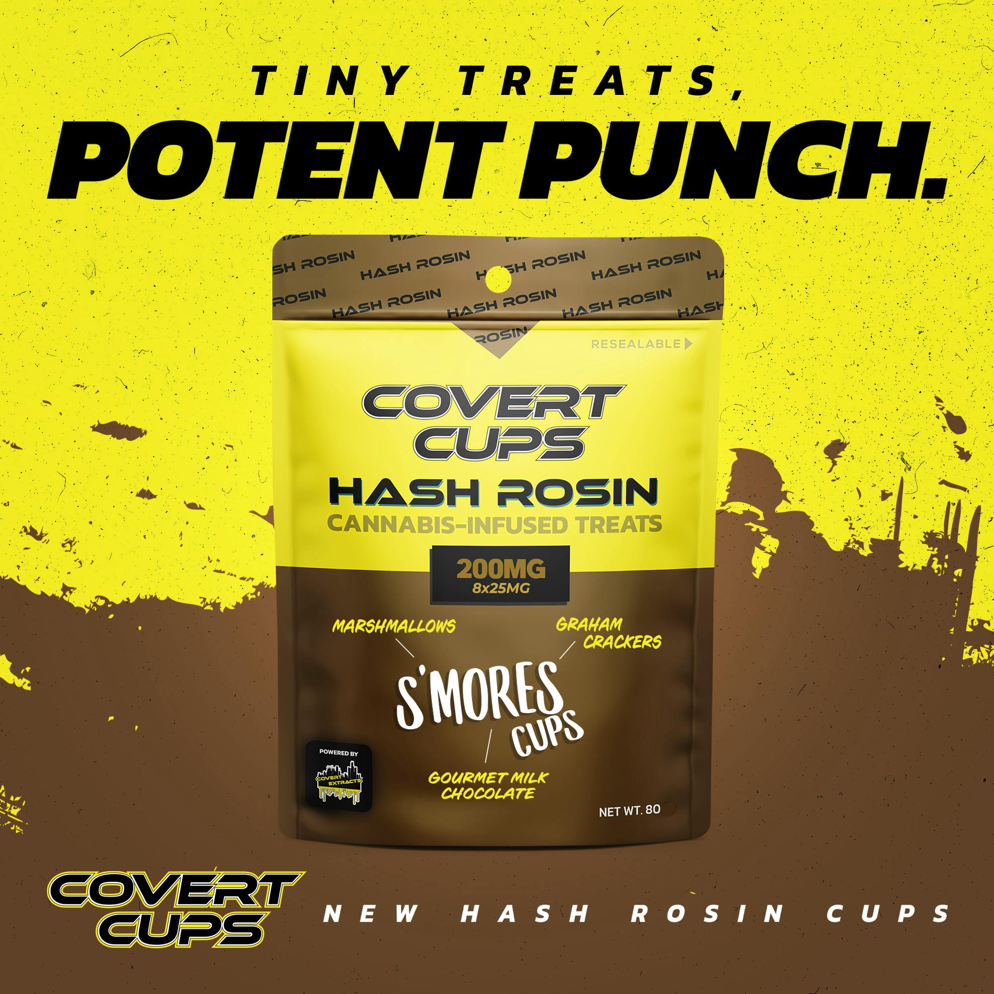S'MORES | Hash Rosin Chocolate Cups | Edibles | 25mg | 8pk cannabis product
