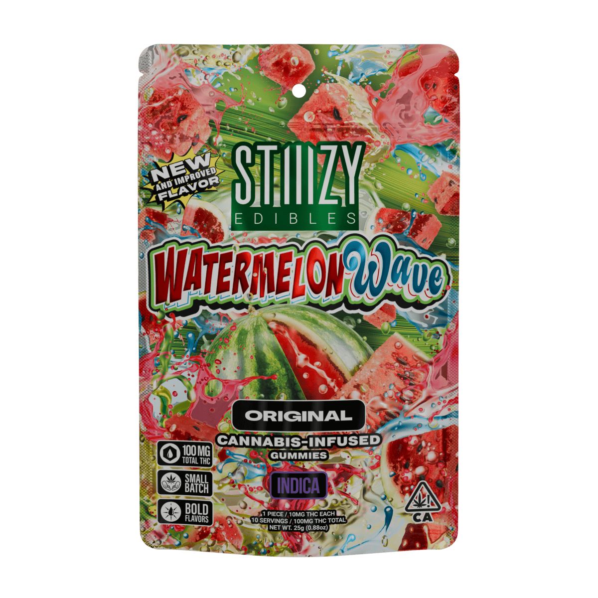 STIIIZY - WATERMELON WAVE - 100MG ORIGINAL EDIBLES — Edibles