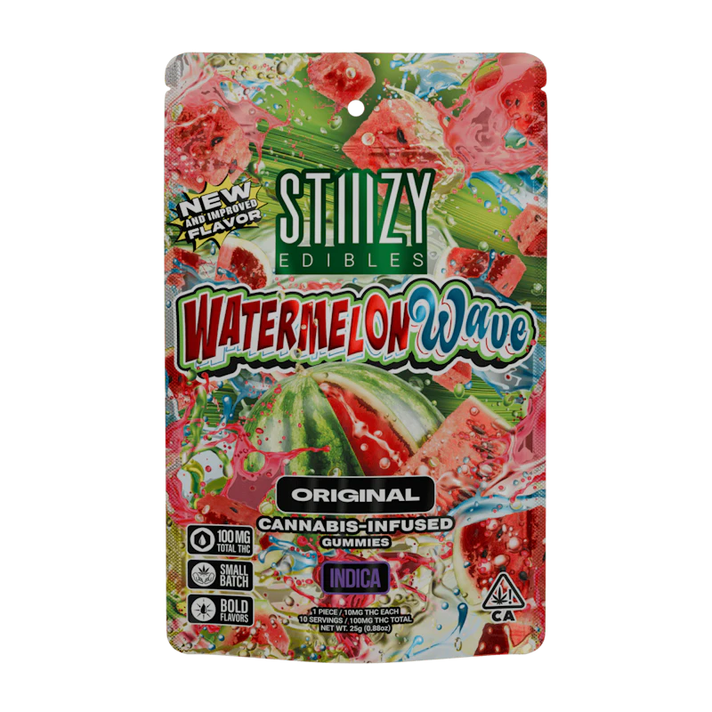 STIIIZY - WATERMELON WAVE - 100MG ORIGINAL EDIBLES, Edibles