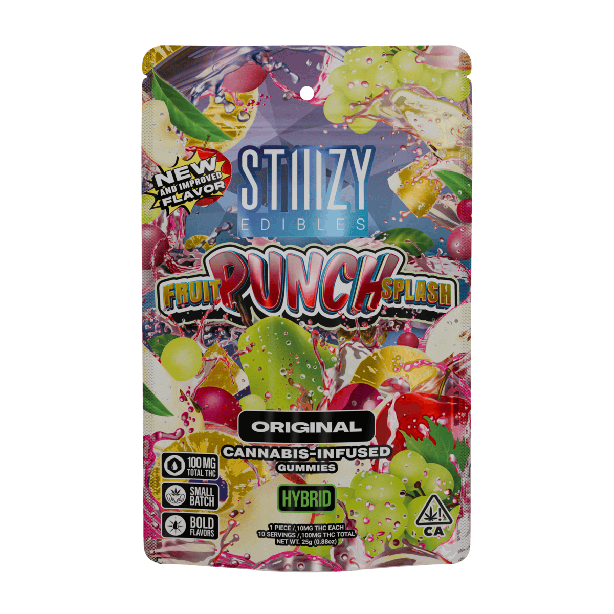 STIIIZY - FRUIT PUNCH SPLASH - 100MG ORIGINAL EDIBLES — Edibles