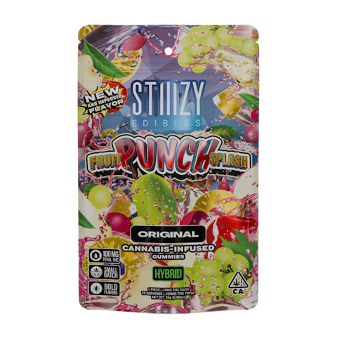 STIIIZY - FRUIT PUNCH SPLASH - 100MG ORIGINAL EDIBLES, Edibles