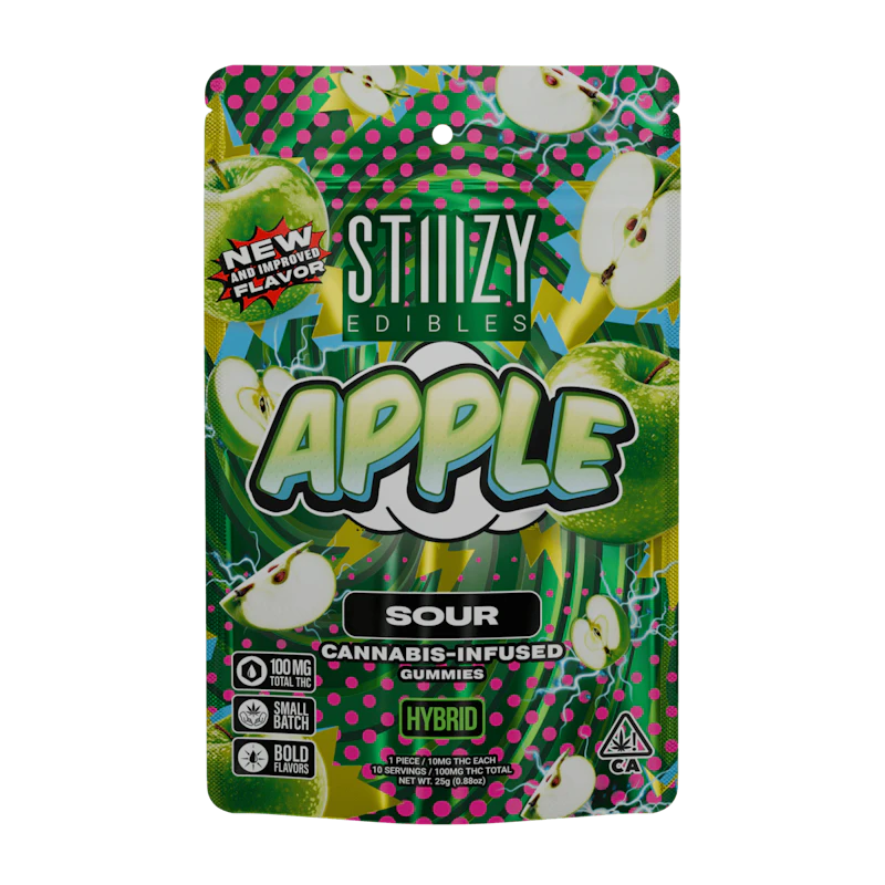 STIIIZY - APPLE - 100MG SOUR EDIBLES, Edibles