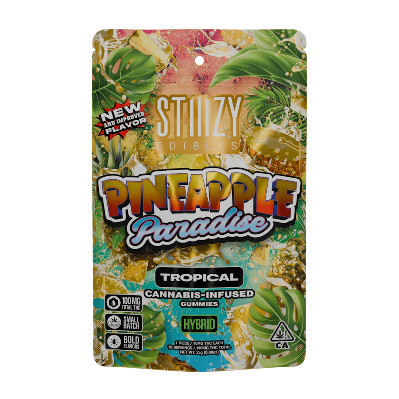 STIIIZY - PINEAPPLE PARADISE - 100MG TROPICAL EDIBLES, Edibles