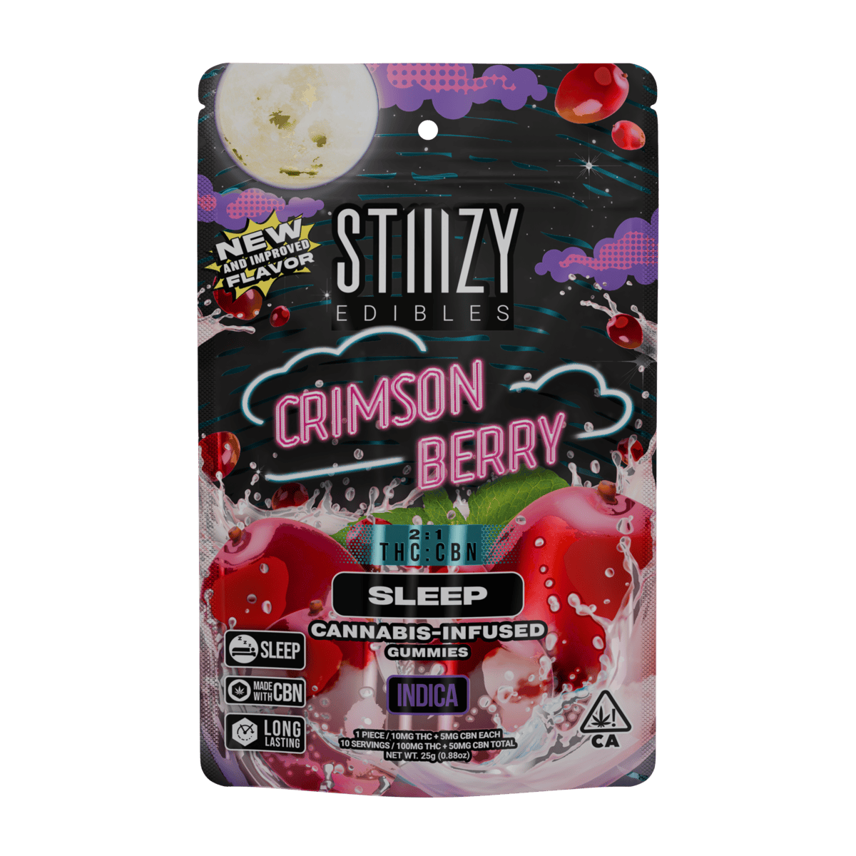 STIIIZY - CRIMSON BERRY - 100MG SLEEP EDIBLES — Edibles