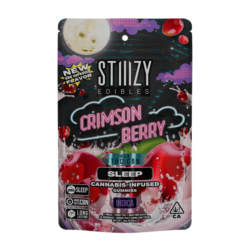 STIIIZY - CRIMSON BERRY - 100MG SLEEP EDIBLES, Edibles