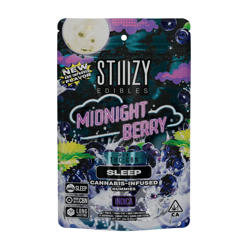 STIIIZY - MIDNIGHT BERRY - 100MG SLEEP EDIBLES, Edibles