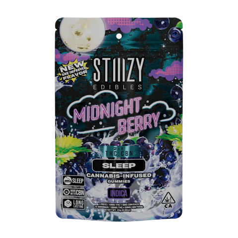 STIIIZY - MIDNIGHT BERRY - 100MG SLEEP EDIBLES, Edibles