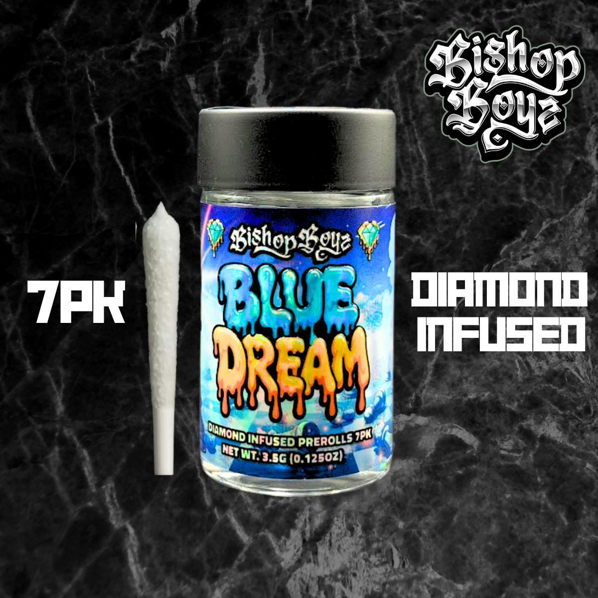 Bishop Boyz BLUE DREAM Diamond Infused Joints 7pk
