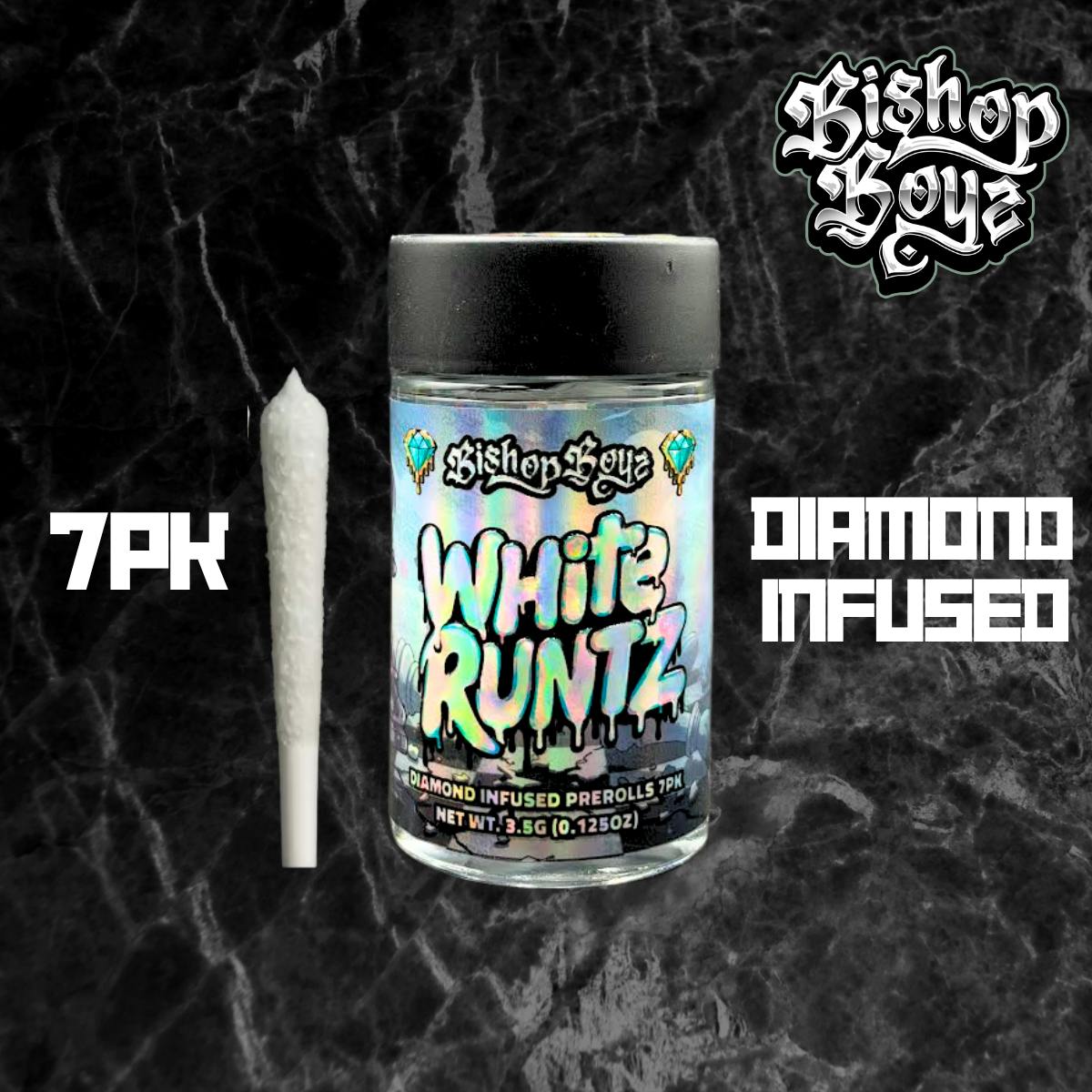 Bishop Boyz WHITE RUNTZ Diamond Infused Joints 7pk