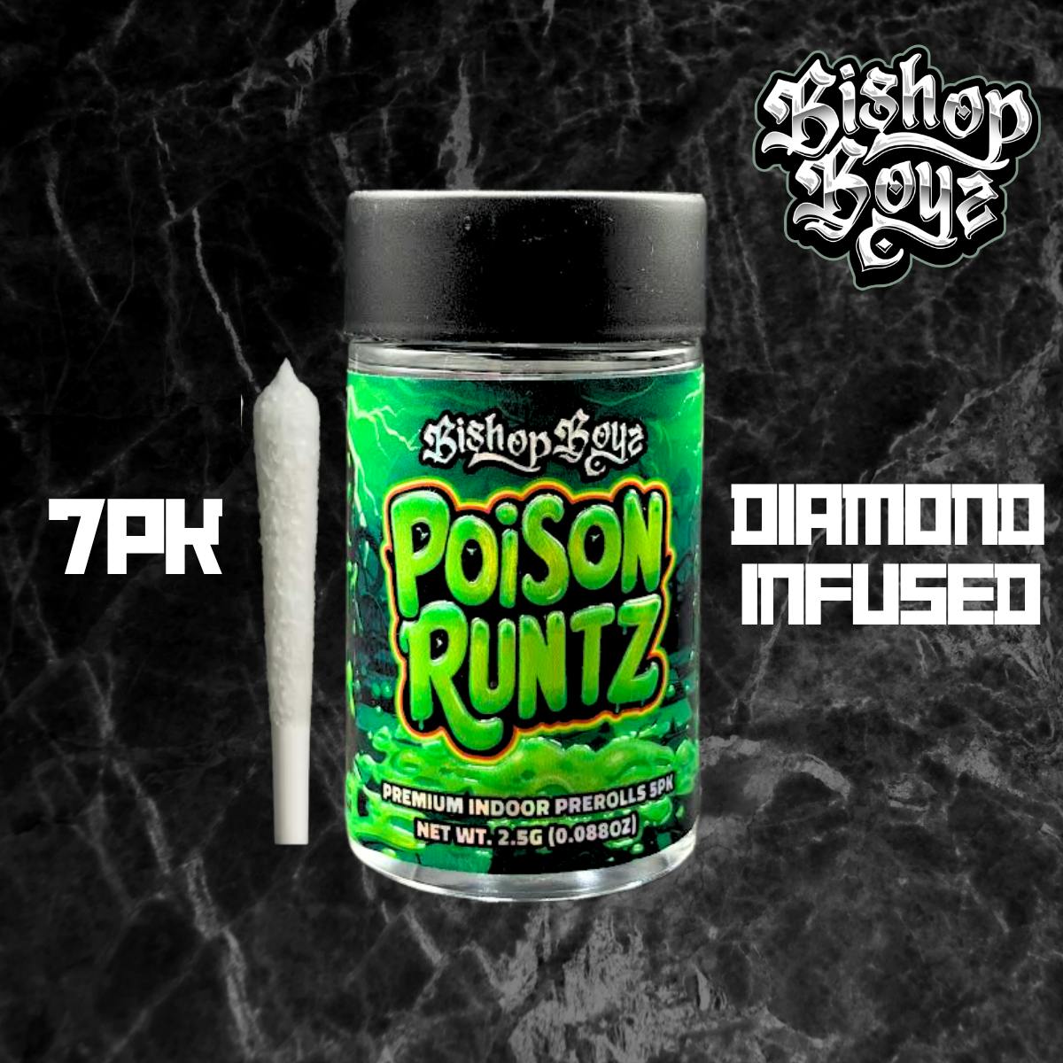 Bishop Boyz POISON RUNTZ Diamond Infused Joints 7pk