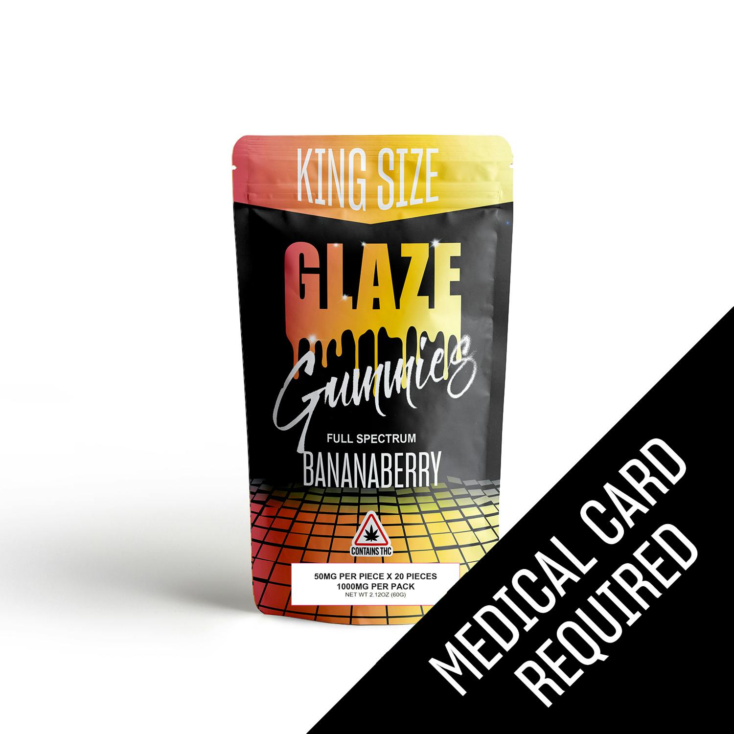 Glaze | Full Spectrum | Bananaberry Gummies | 1000mg (MED) by Glaze