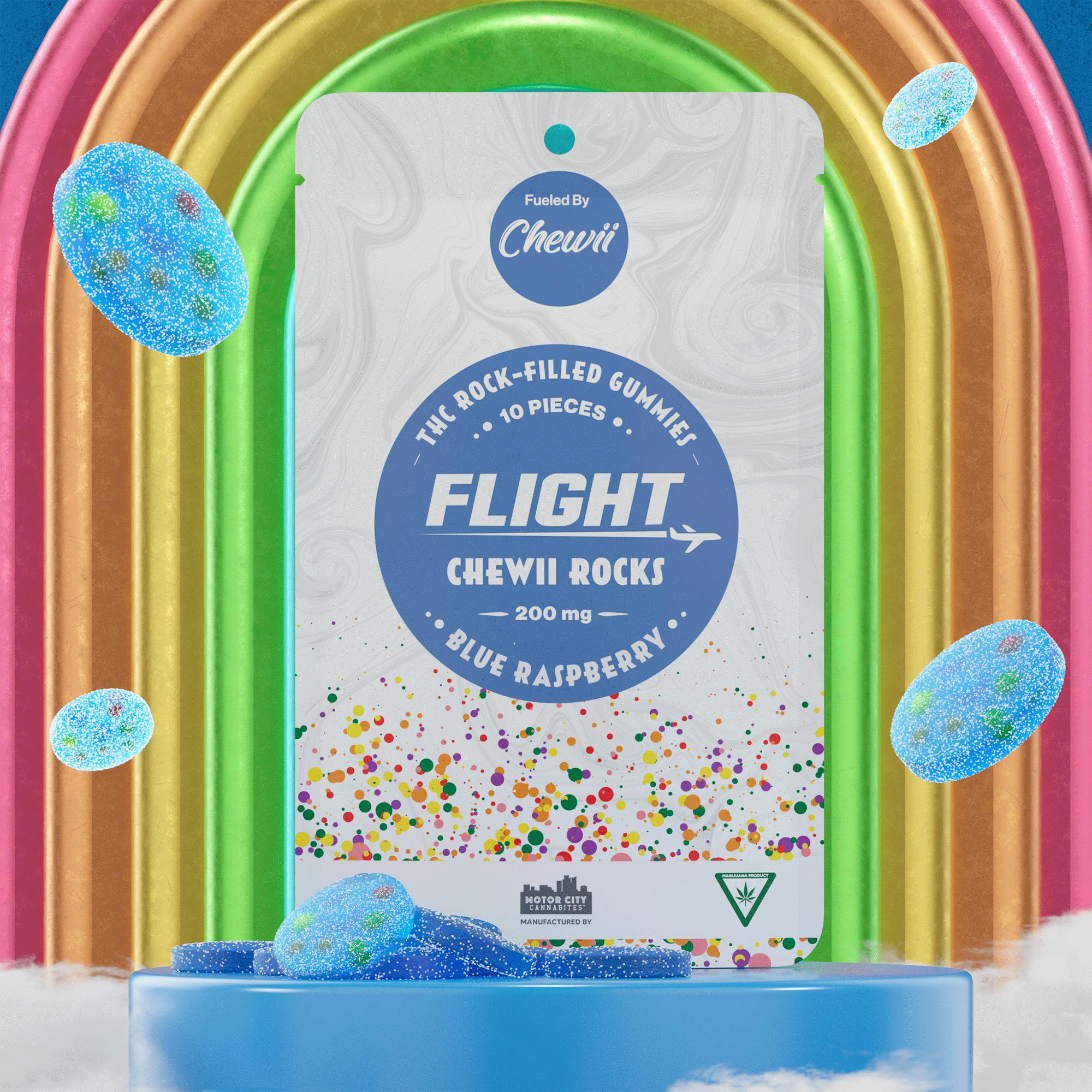 Flight x Chewii Rocks - Blue Raspberry (200mg) [10pk]