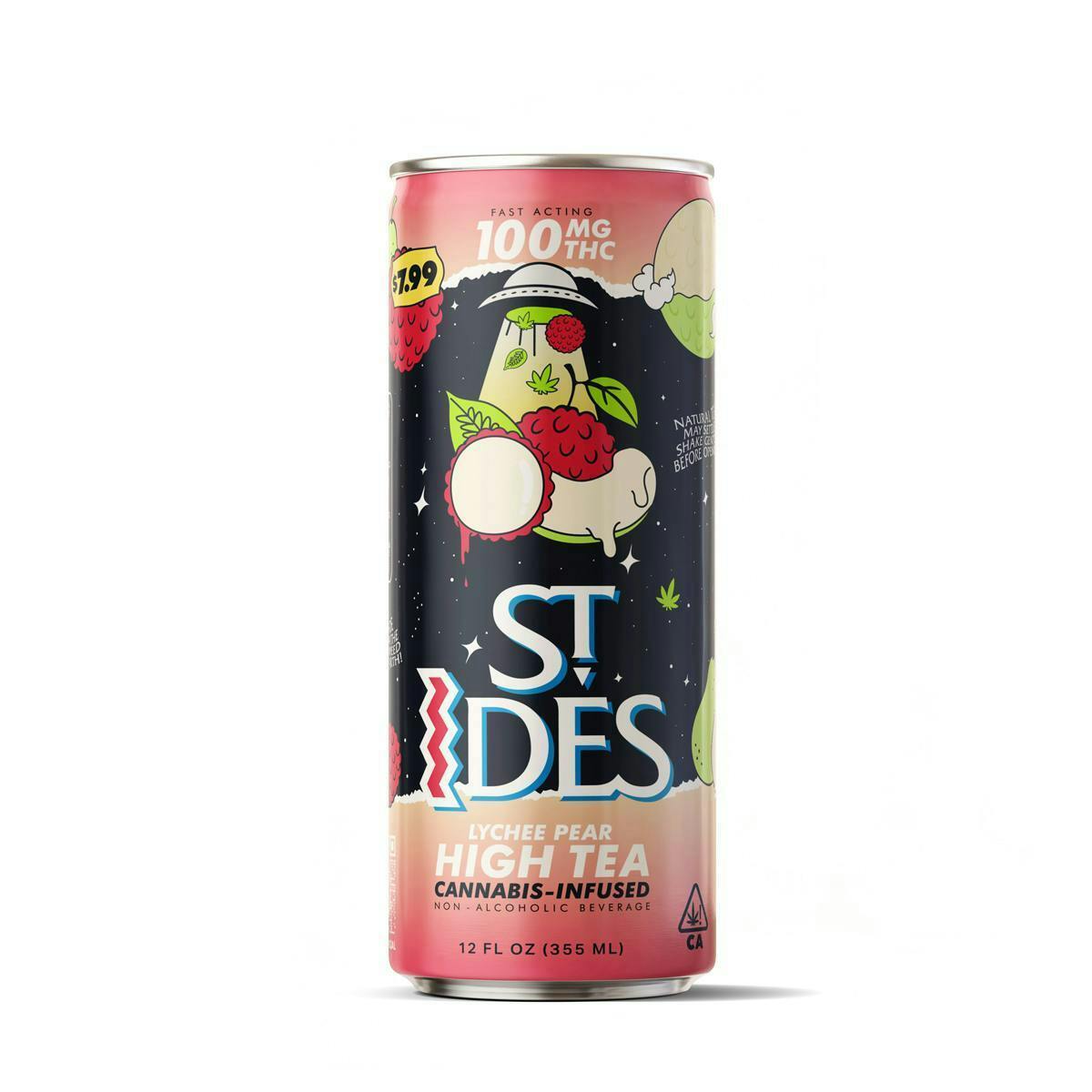 Lychee Pear High Tea | Non-Carbonated | 100mg | 12 fl oz