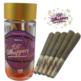 Lil Whappers infused prerolls Grandaddy Purple pack of 5