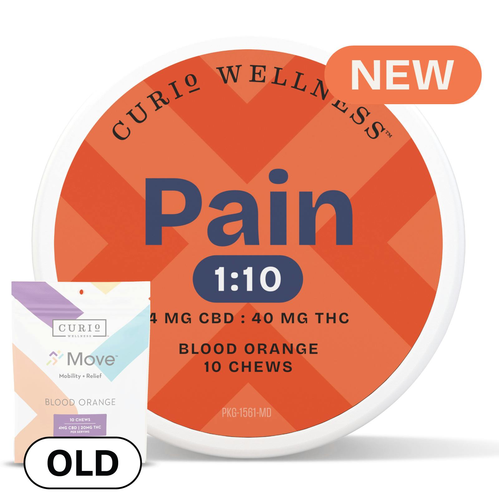 Pain 1:10 Blood Orange Chews (Formerly Move) by Curio Wellness™