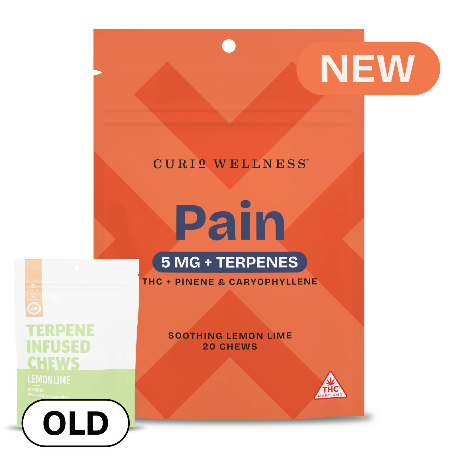 Pain Soothing Lemon Lime 5mg + Terpenes (Formerly Lemon Lime Terp Chews) by Curio Wellness™