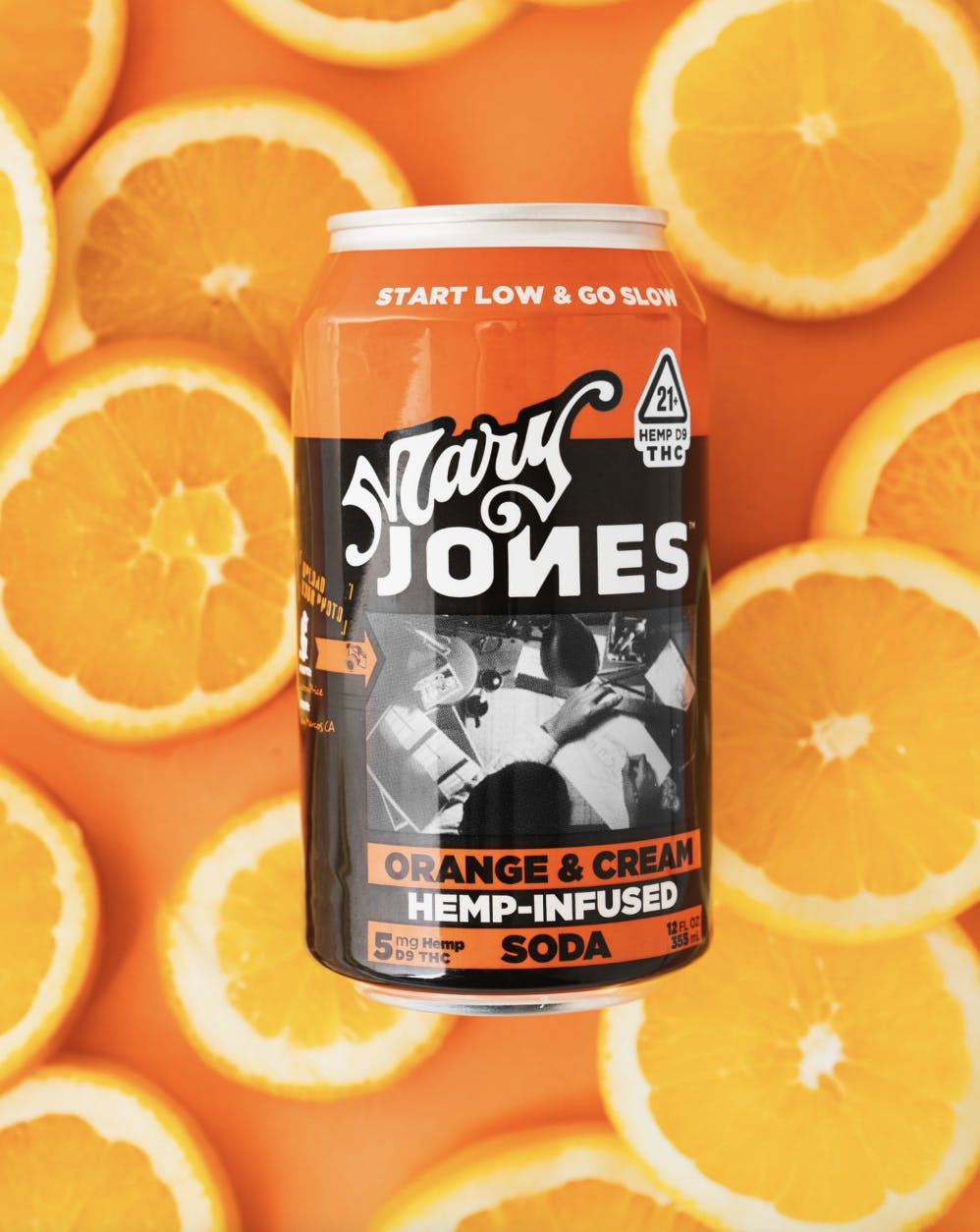 Orange Cream Hemp Infused Soda