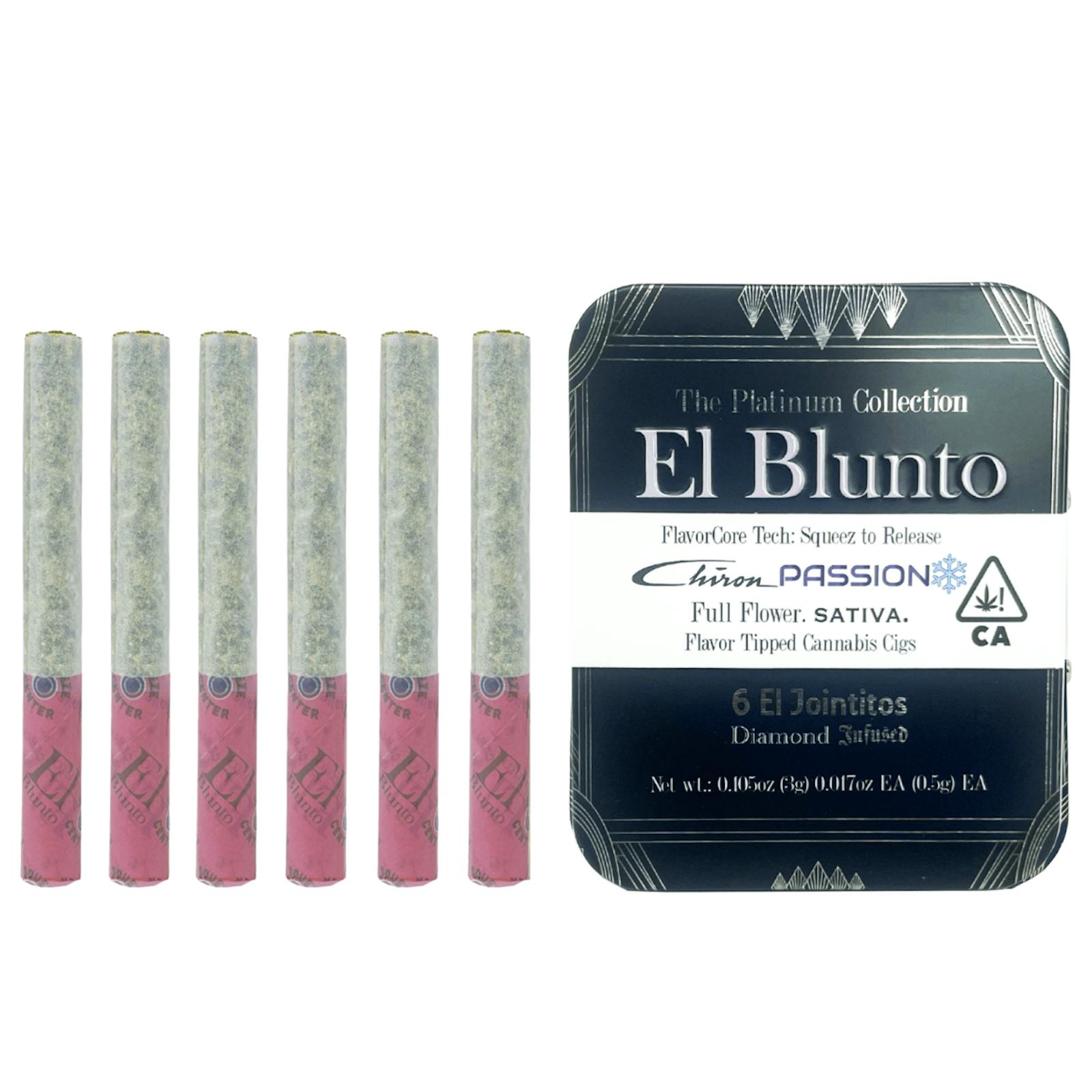 El Blunto El Jointito FlavorCore - Chiron Passion - Hash Infused - 6pk x .5g pre-roll
