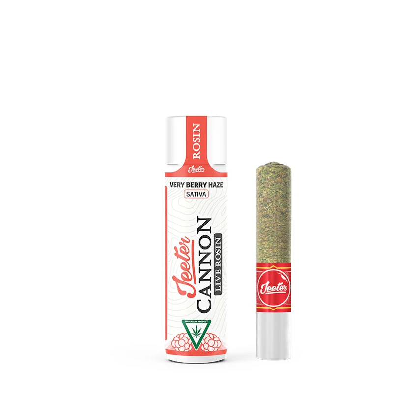 Jeeter Very Berry Haze · Live Rosin Cannon · Infused Joint · 1.3g, Infused Pre-Rolls