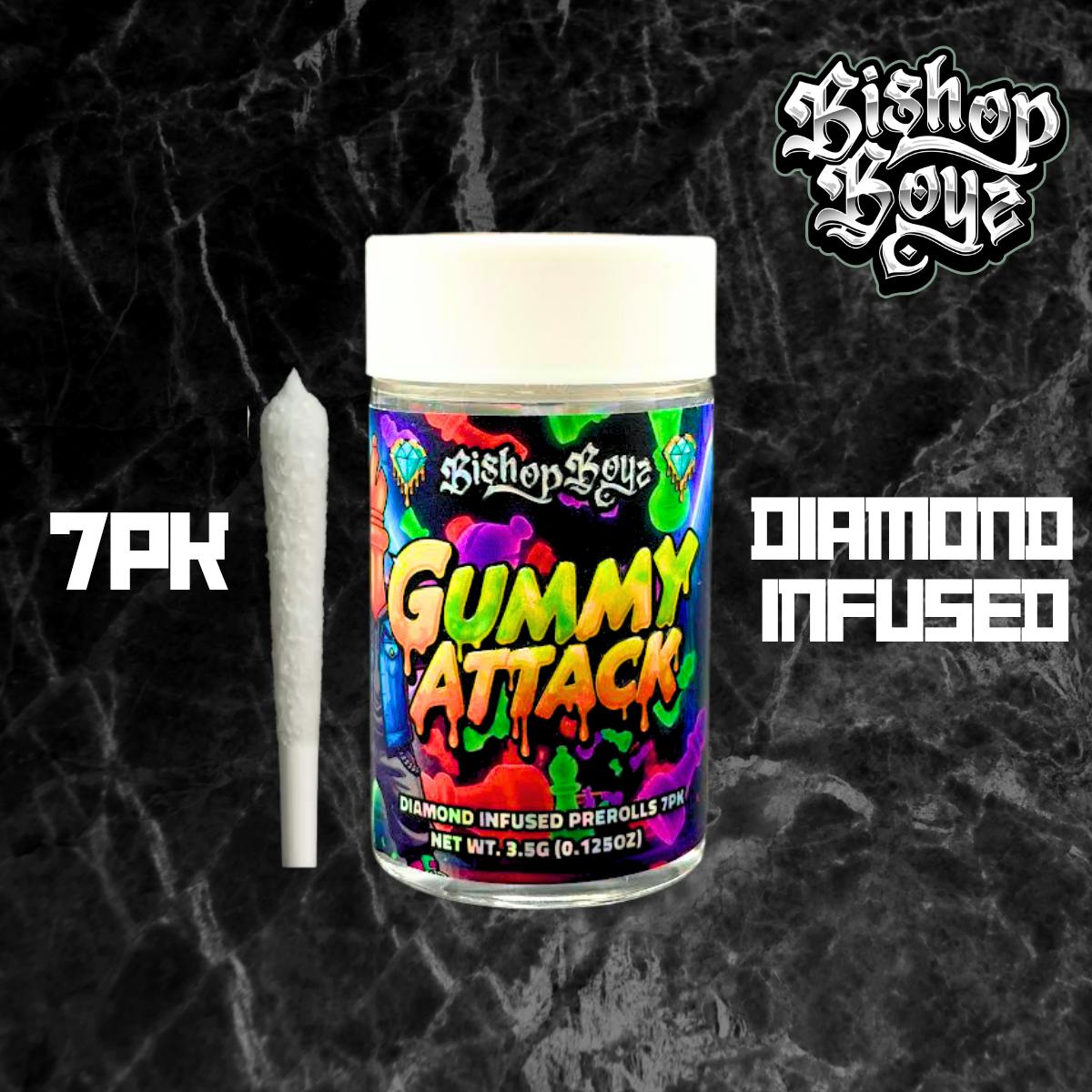 Bishop Boyz GUMMY ATTACK 7pk Diamond Preroll