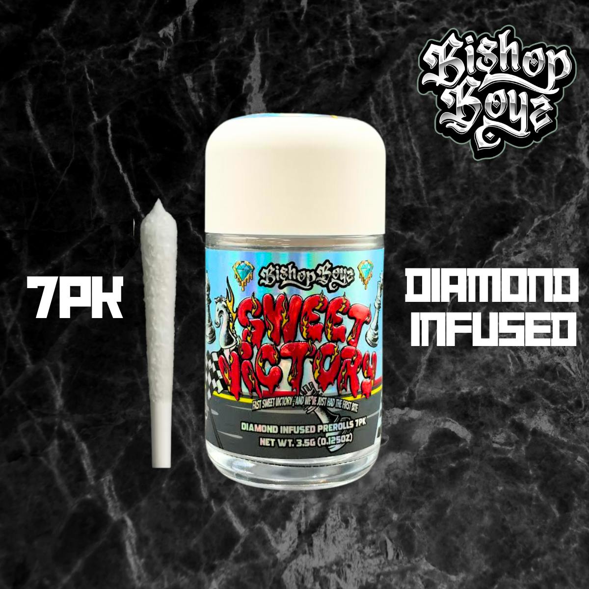 Bishop Boyz Sweet Victory 7pk Diamond Infused Preroll