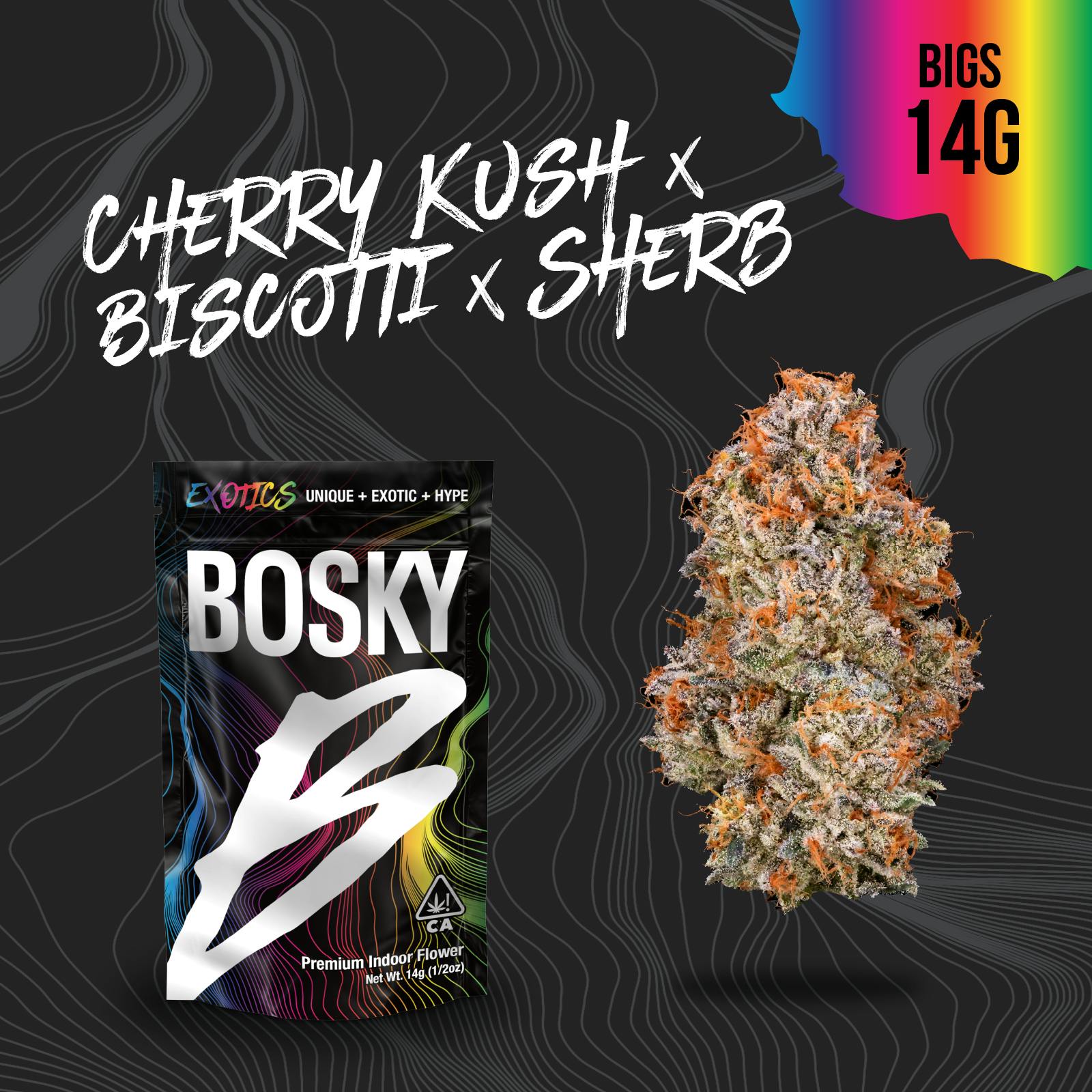 BOSKY | Cherry Kush x Biscotti x Sherb | Big Buds | 14g