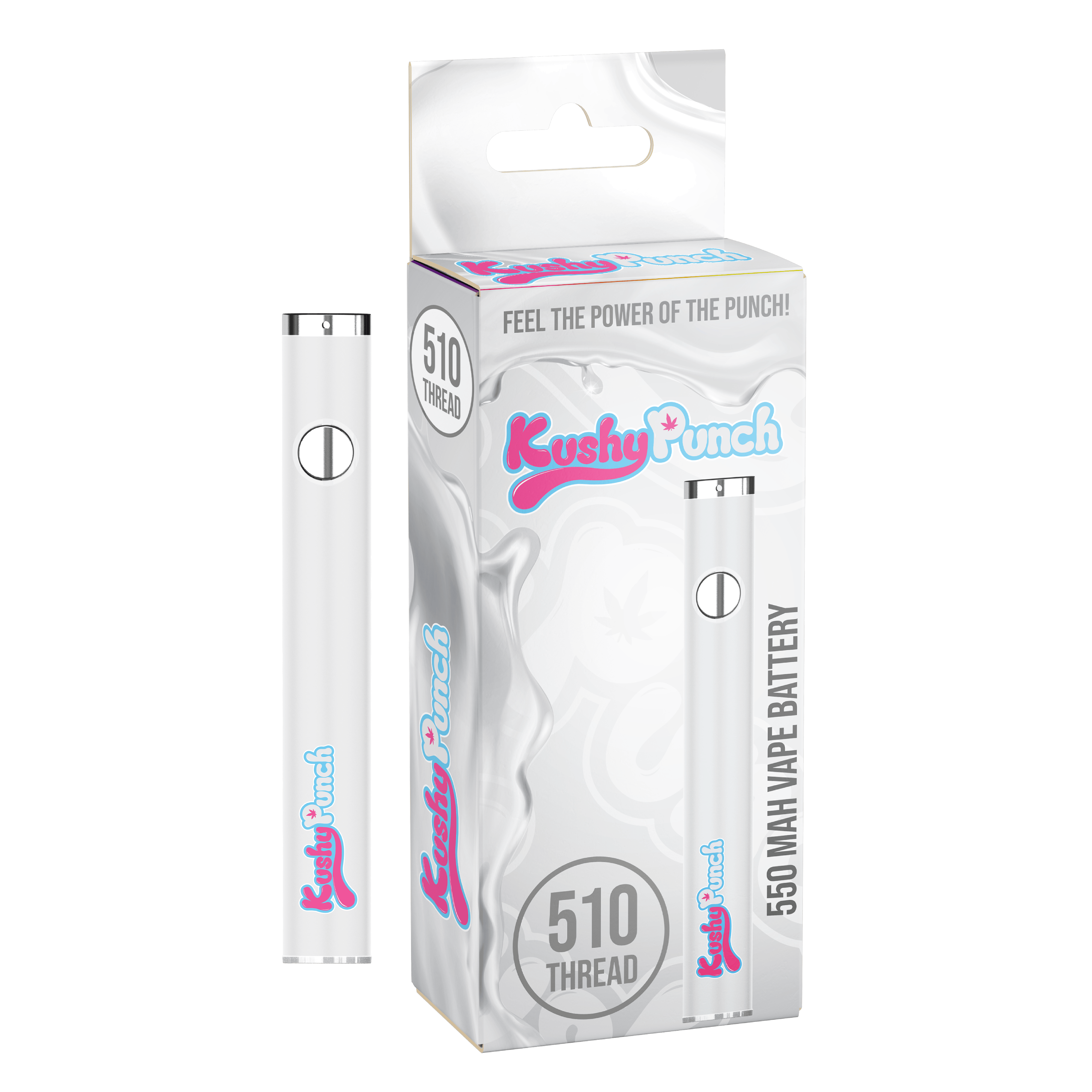 White | 510 Battery by Kushy Punch