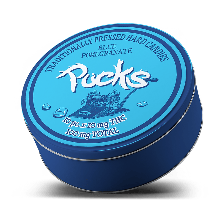 Pucks - Blue Pomegranate Hard Candies 100mg 10pk