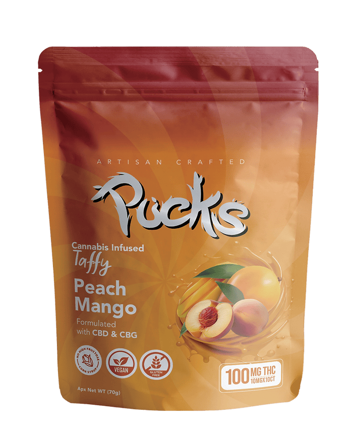 Pucks - Peach Mango Taffy 100mg 10pk