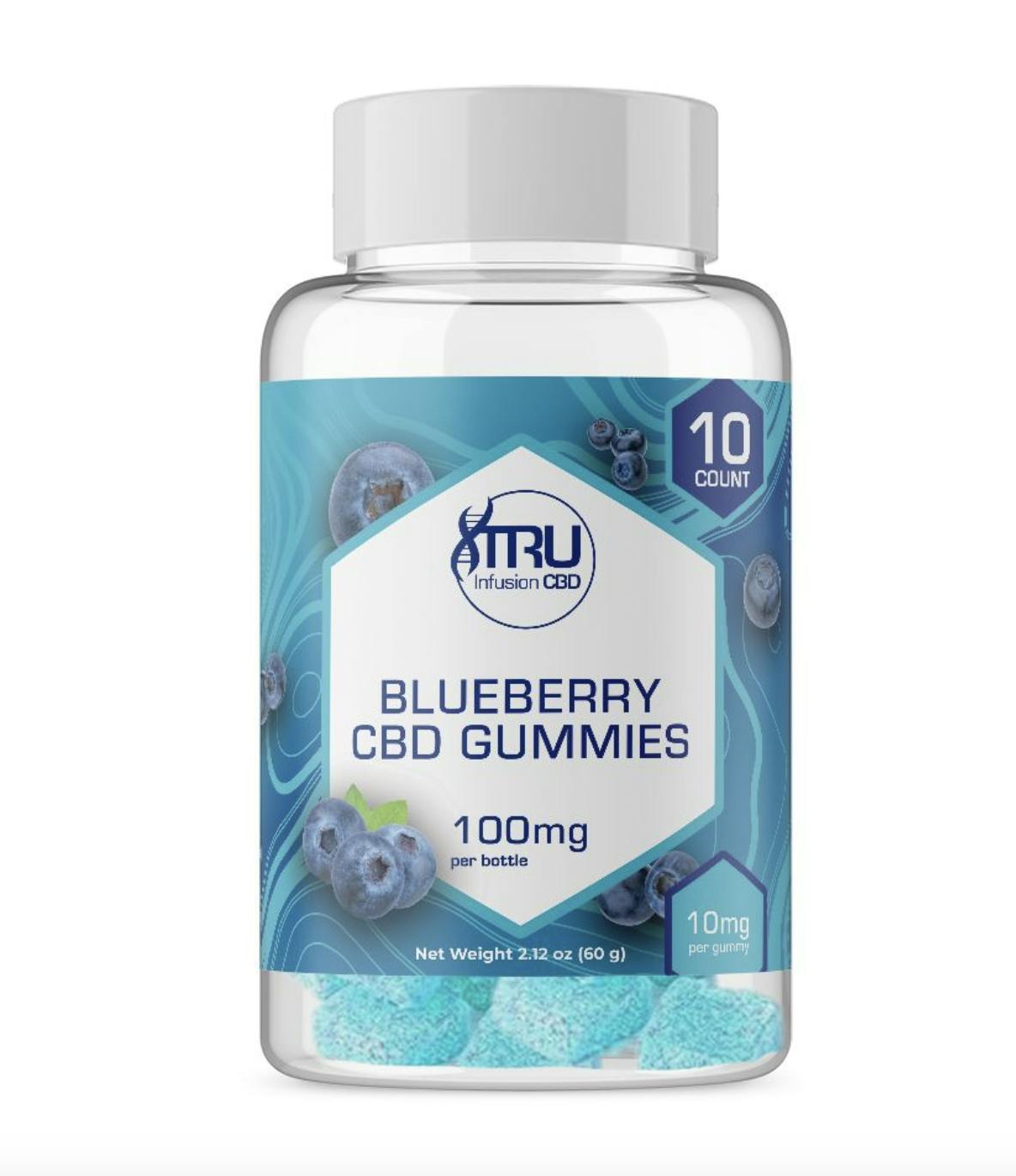 TRU Infusion | CBD Blueberry | Gummies | 100MG at Clifton Bakery