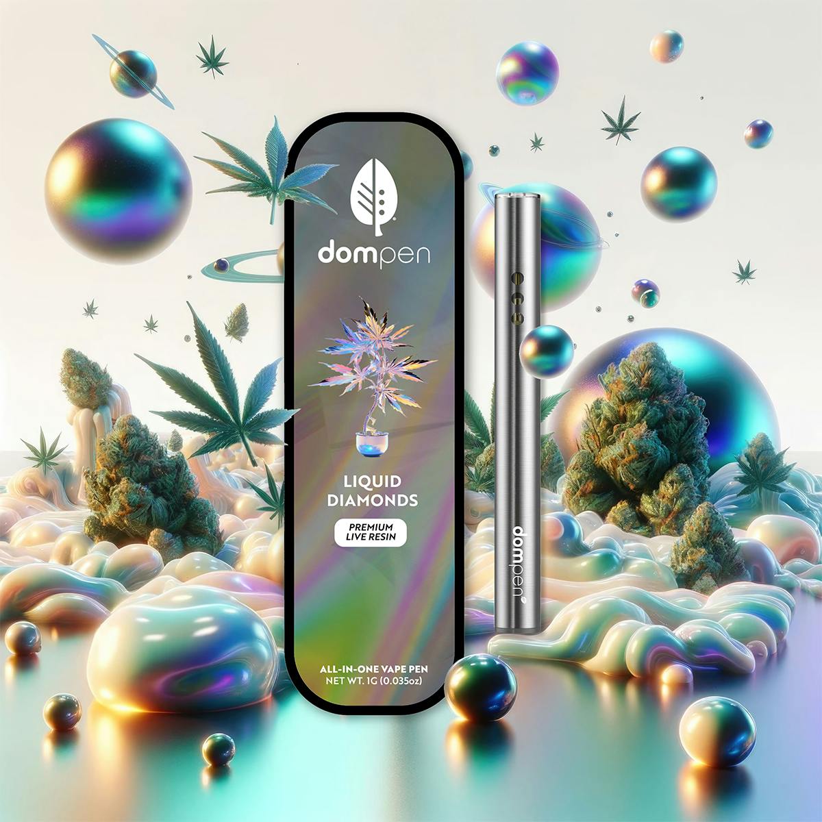 dompen™ Cherry Gas - Liquid Diamonds - 1G Disposable - dompen™ & Koa