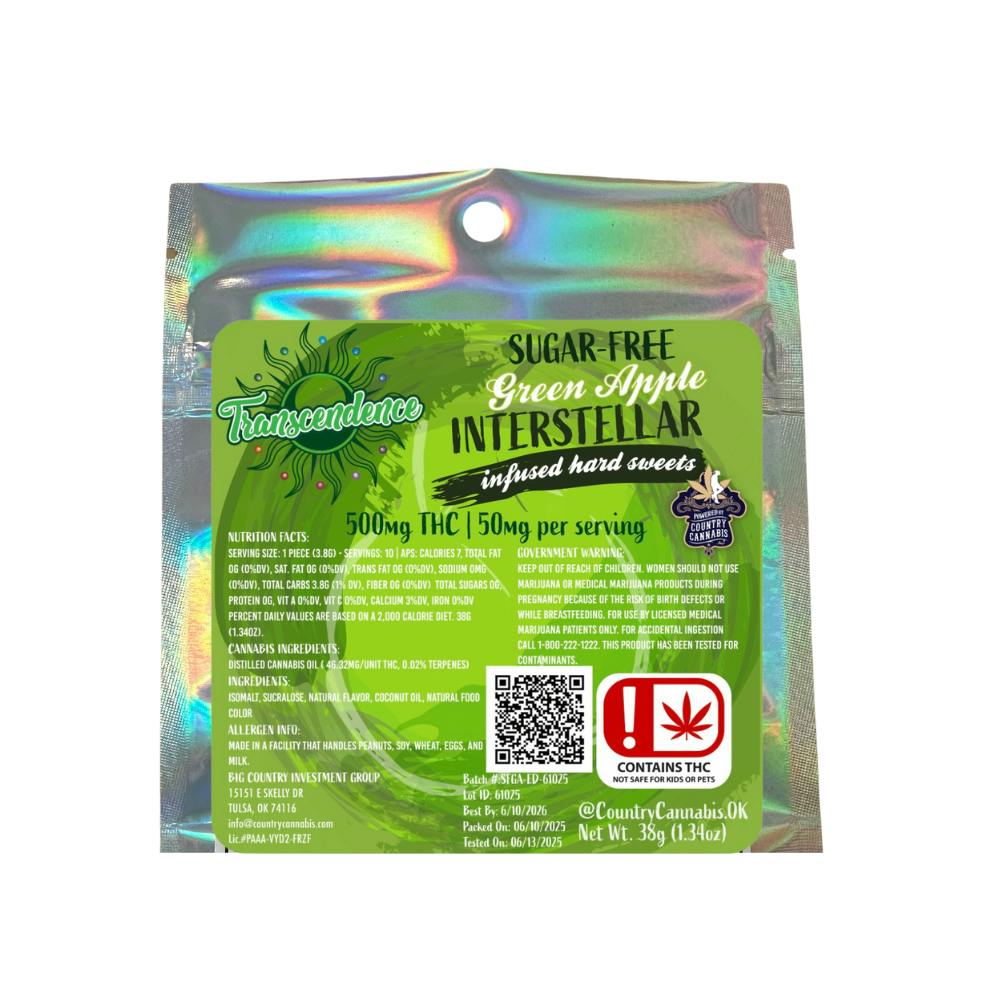 Green Apple (Sugar-Free) | Infused Hard Sweets | Transcendence