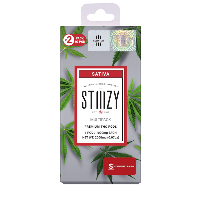 STIIIZY STIIIZY - Strawberry Cough - 1G Pod 2Pack, Cartridges