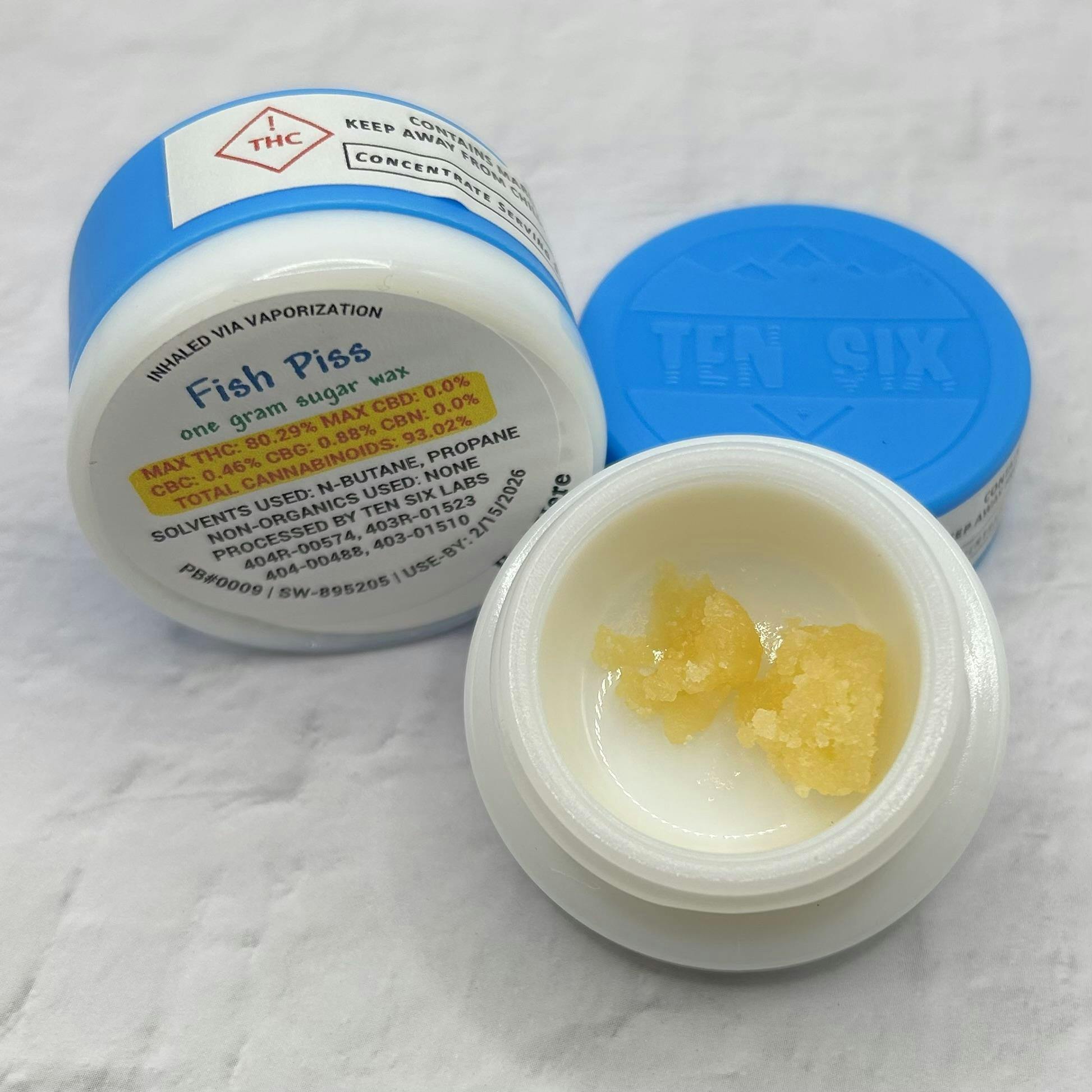 Sugar Wax | 1g | Fish Piss - Ten Six Labs