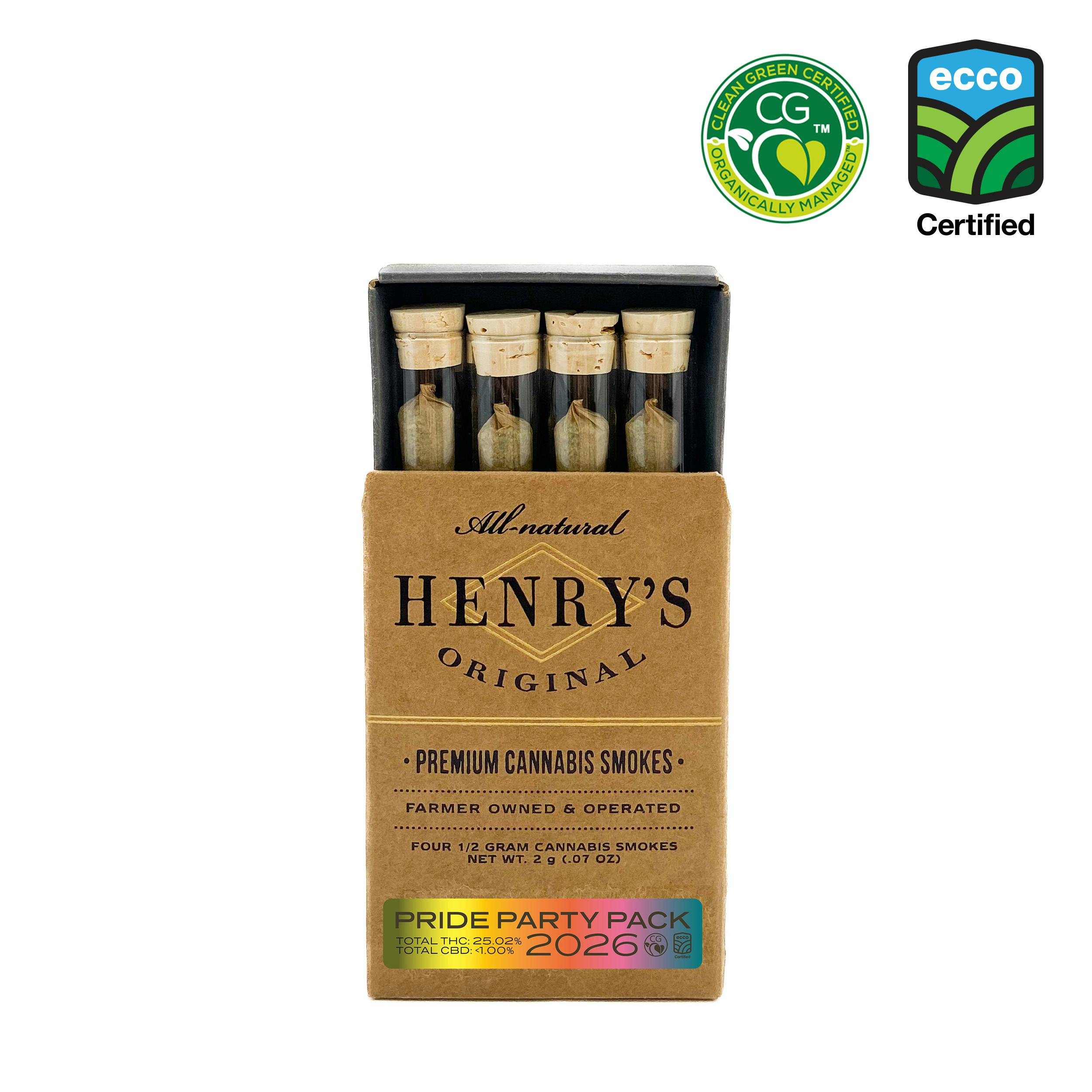 Henry's Original | Pride Party Pack | Joints | 0.5g each | 4pk