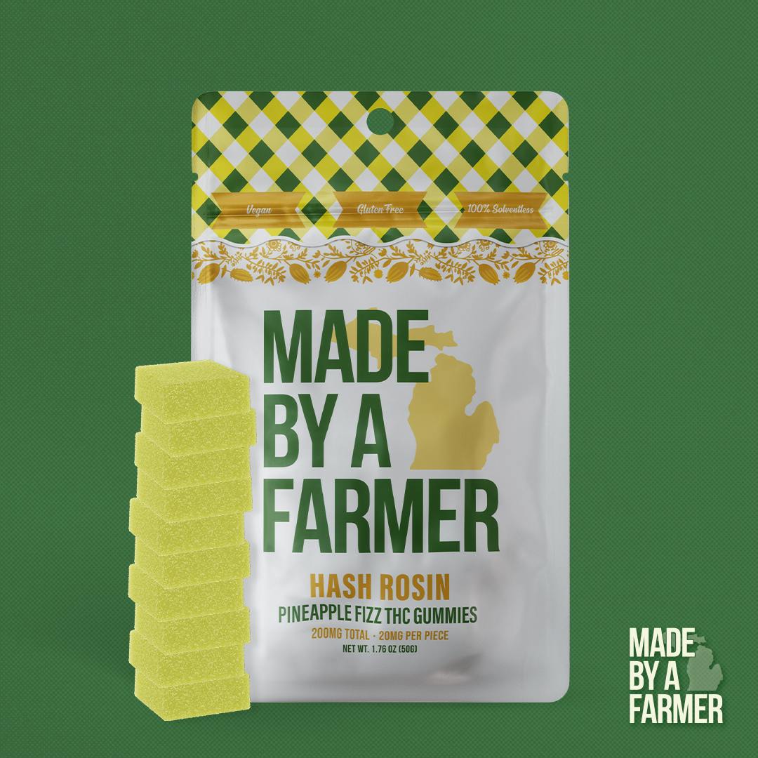 MBAF | 200mg Hash Rosin Solventless Gummy | Pineapple Fizz - Made