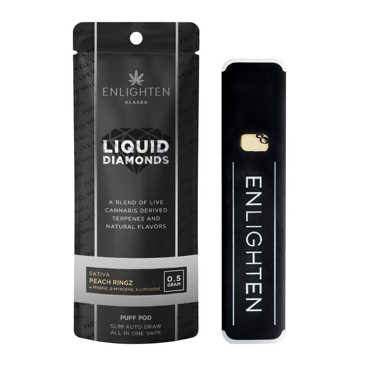 Peach Ringz Liquid Diamond Puff Pod - .5g