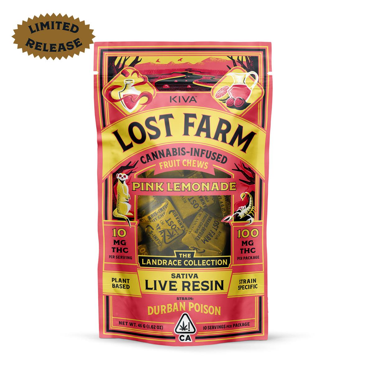 Lost Farm 'Pink Lemonade x Durban Poison' Live Resin Chews [10pk