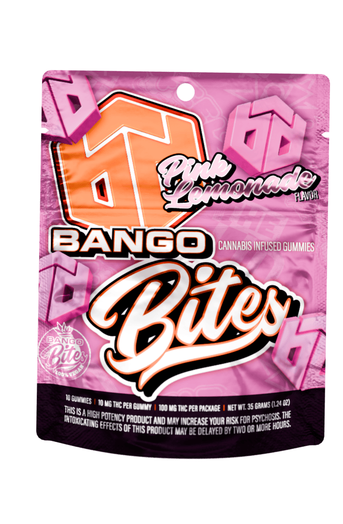 Bango Bites | Pink Lemonade Gummies | 100mg | 10ct | 10mg/ea by Bango Distribution