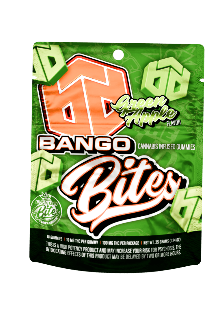 Bango Bites | Green Apple Gummies | 100mg | 10ct | 10mg/ea by Bango Distribution