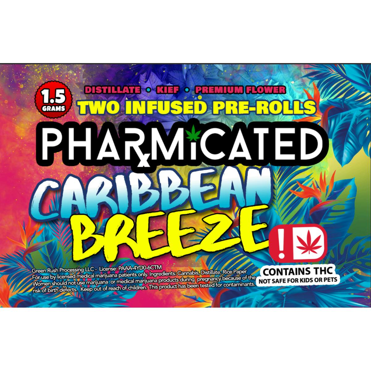INFUSED - PhD 1.5g Pre-Roll (2PK) - Caribbean Breeze (I)