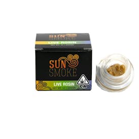 SunSmoke 1g Live Rosin - Platinum Kush (I)