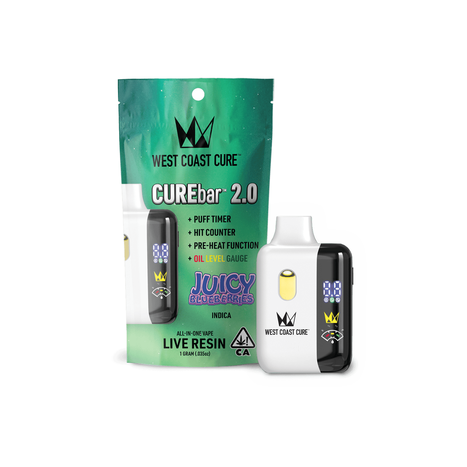 West Coast Cure — Juicy Blueberries - Curebar 2.0