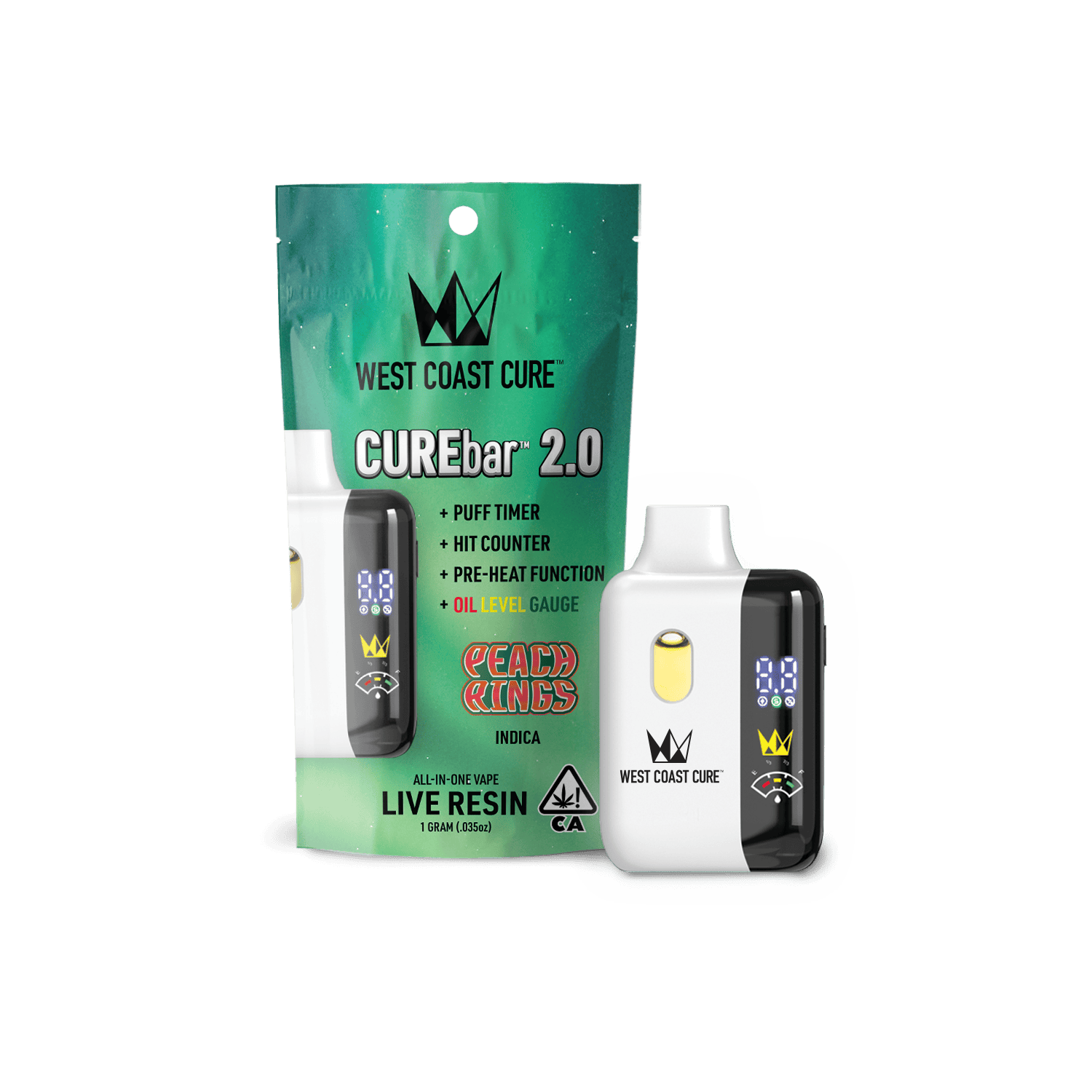 West Coast Cure — Peach Rings - Curebar 2.0