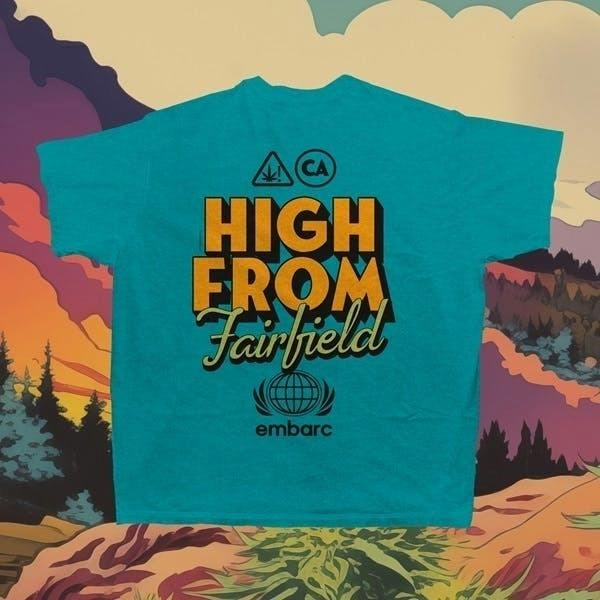 EMBARC - HIGH FROM FAIRFIELD PREMIUM T-SHIRT SHORT SLEEVE GREEN [L ...