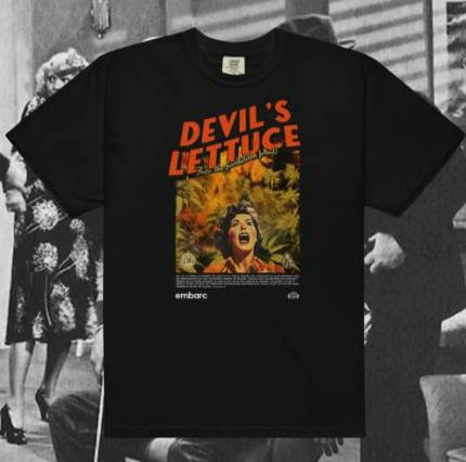 Devils Lettuce Forbidden Frond Crew L Black