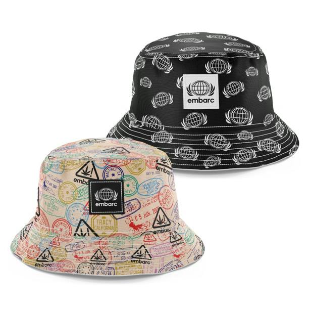 EMBARC - REVERSIBLE BUCKET HAT [GLOBE] GLOBE AND STAMP