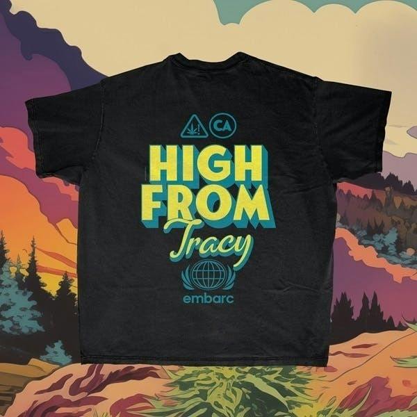 EMBARC - HIGH FROM TRACY PREMIUM T-SHIRT SHORT SLEEVE VINTAGE BLACK [L]