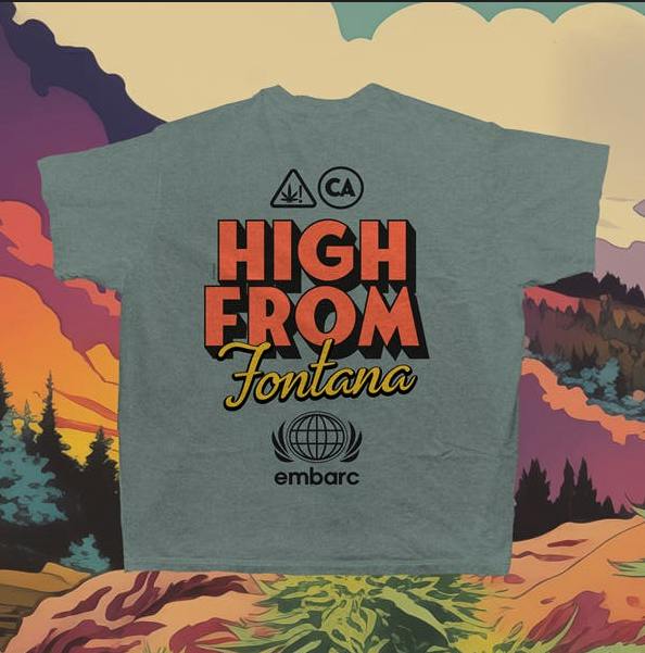 EMBARC - HIGH FROM FONTANA PREMIUM T-SHIRT SHORT SLEEVE BLUE STORM [XL]