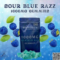 Gummies - 1000mg - Sour Blue Razz by MidSouth Extracts